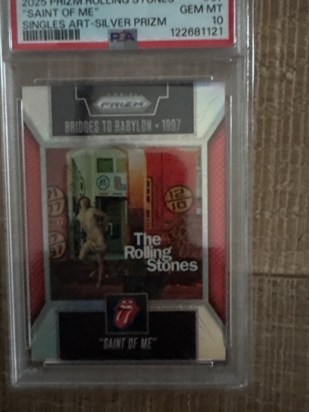 Panini Rolling Stones Card - Red and Silver Prizm